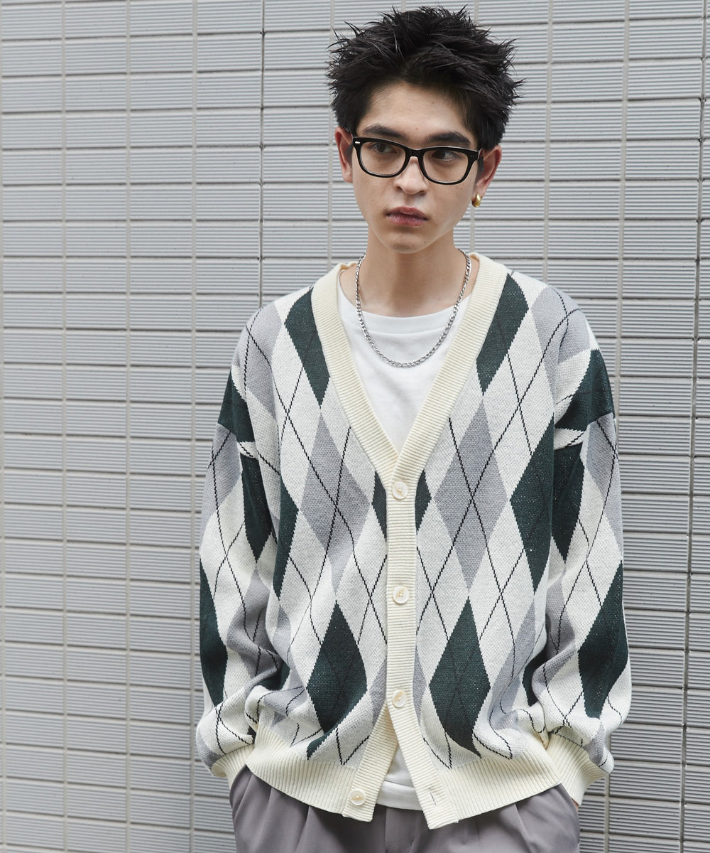 グリーンチェック モデル：180cm L着用