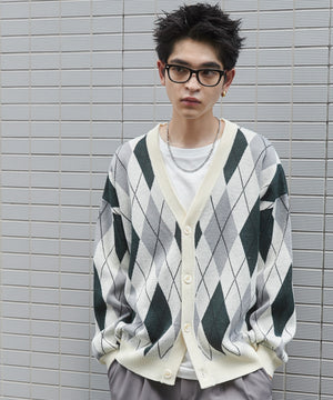 グリーンチェック モデル：180cm L着用