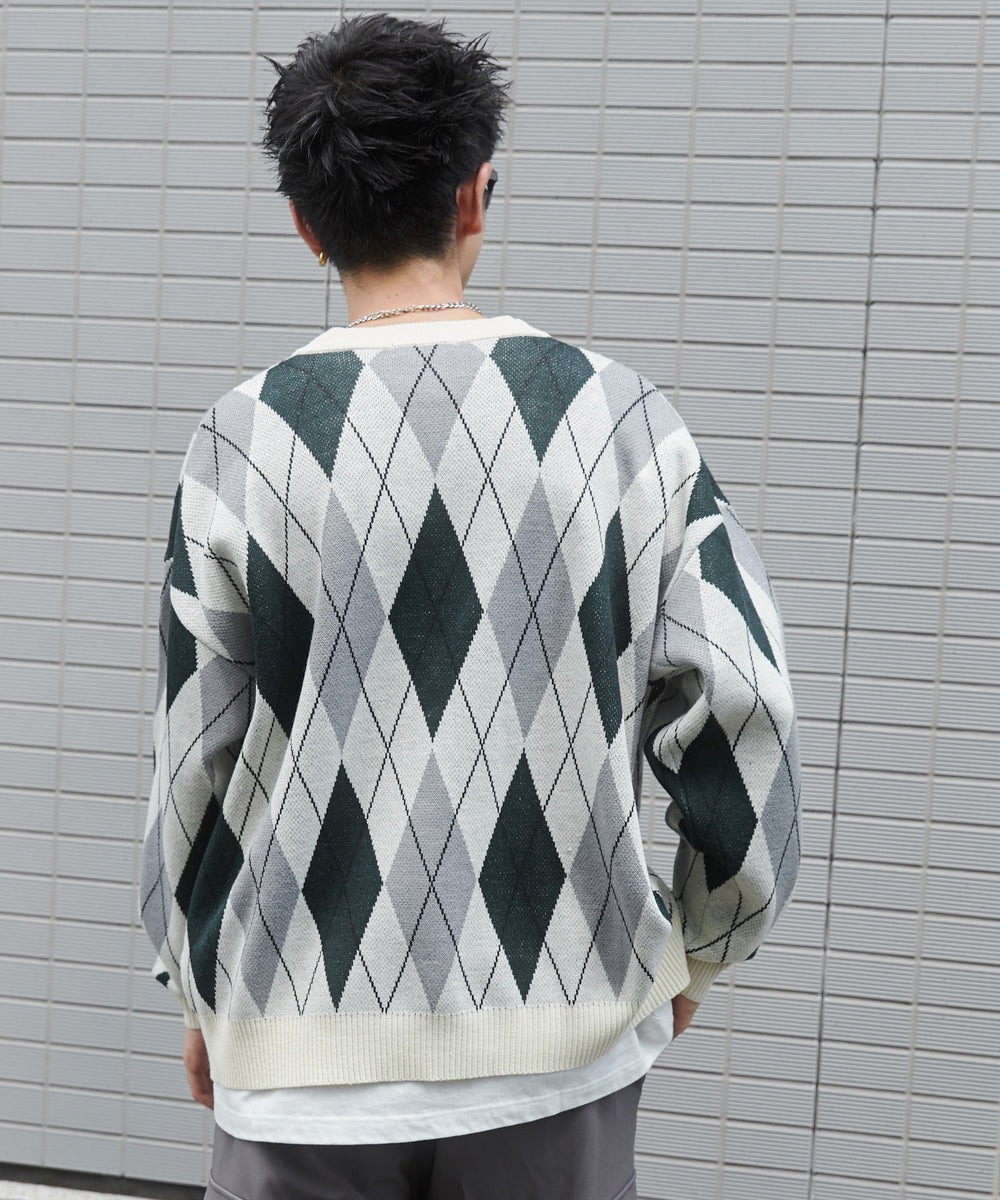 グリーンチェック モデル：180cm L着用