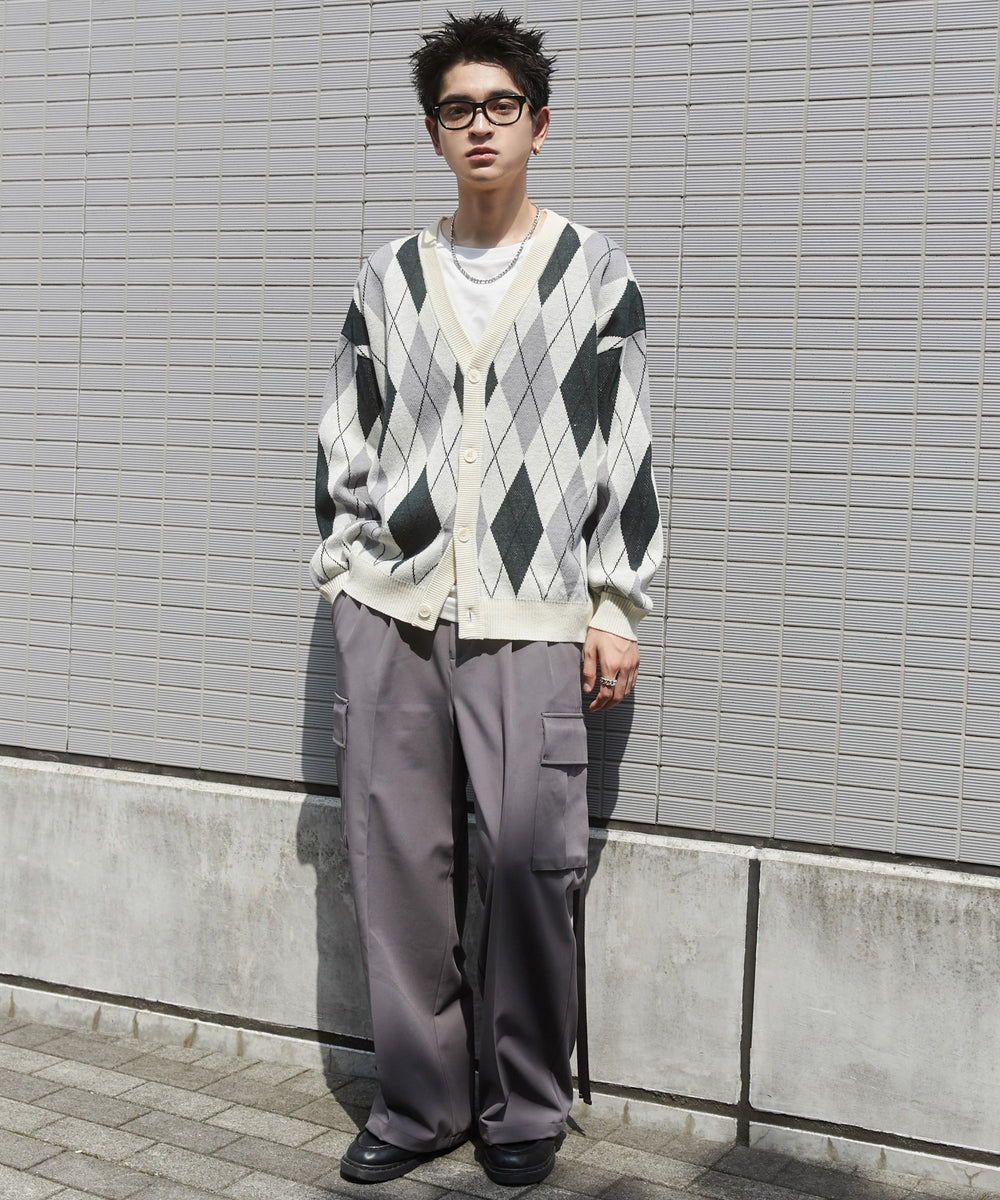 グリーンチェック モデル：180cm L着用