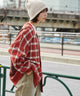 オレンジチェック モデル：160cm L着用