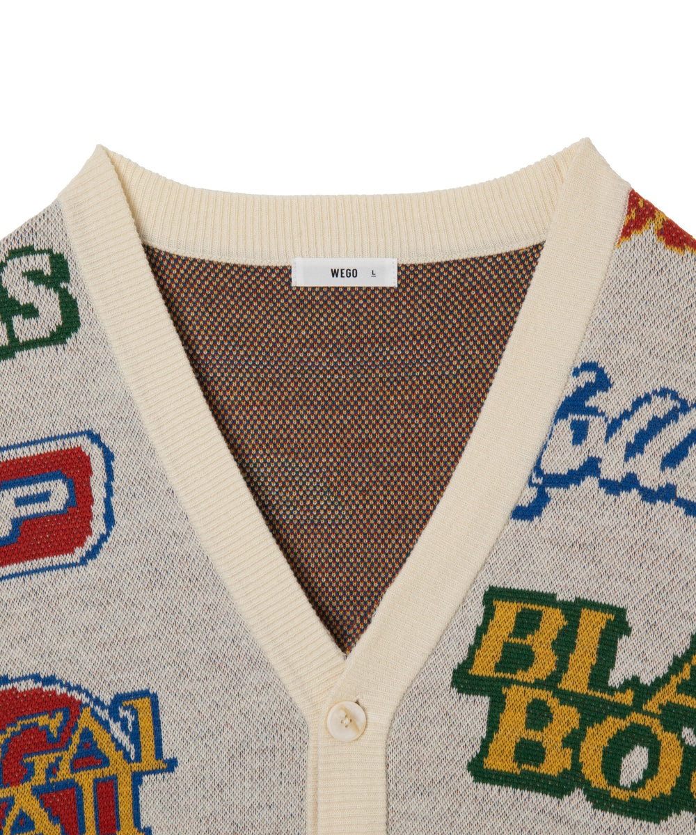 リラックスフィットパターンカーディガン