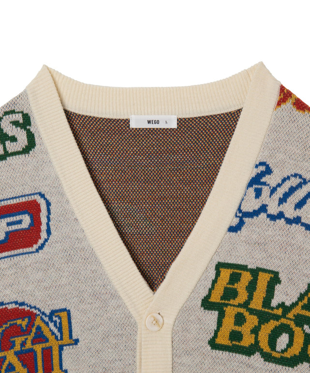 リラックスフィットパターンカーディガン