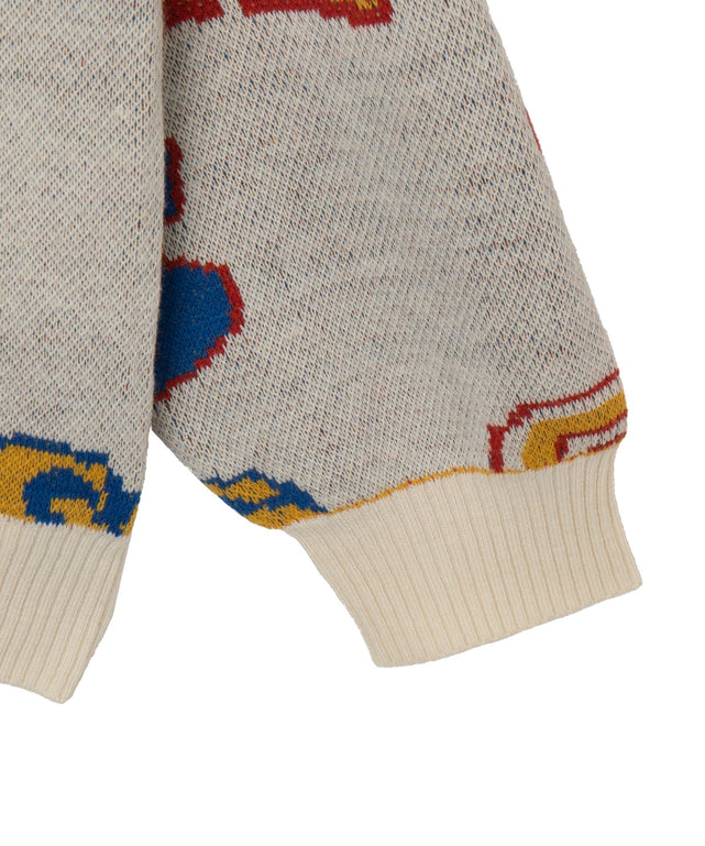 リラックスフィットパターンカーディガン