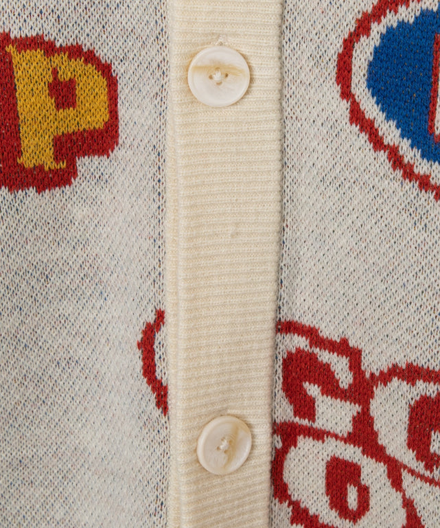 リラックスフィットパターンカーディガン