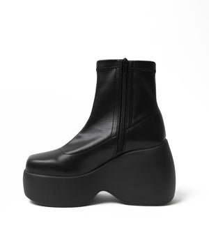 厚底ウェッジソールショートブーツ