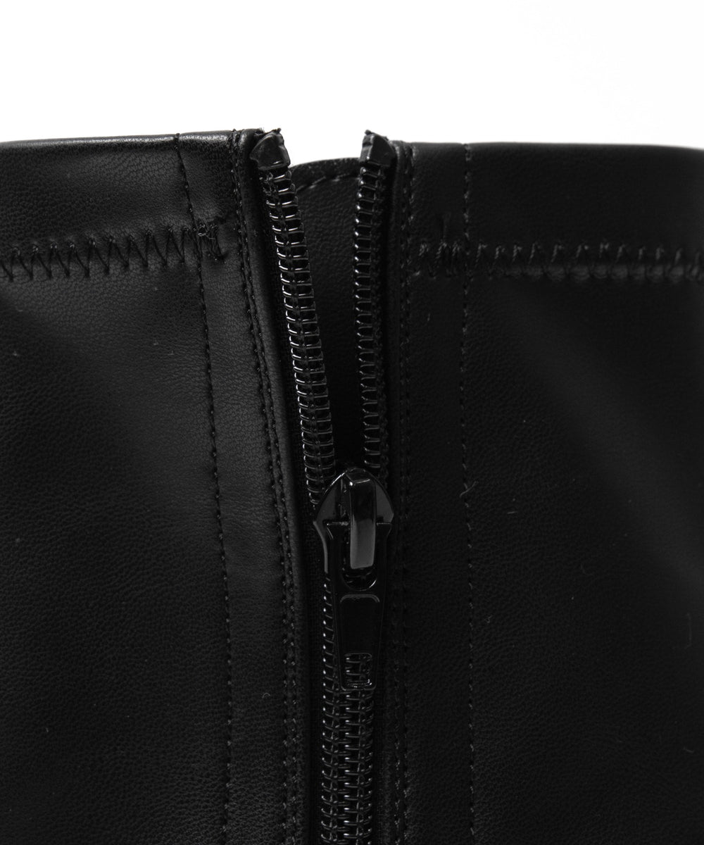 厚底ウェッジソールショートブーツ