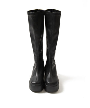 厚底ウェッジソールロングブーツ