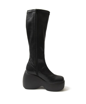 厚底ウェッジソールロングブーツ