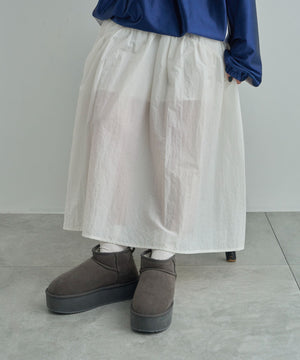 厚底ショートFムートンブーツ