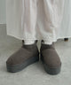 厚底ショートFムートンブーツ