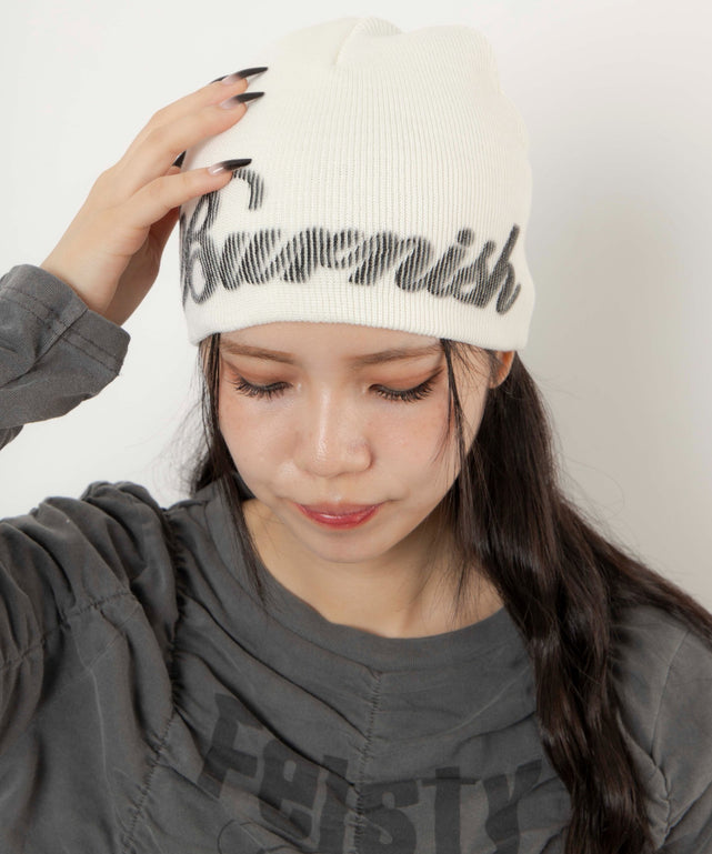 MA55IVE WEGO ウォレットチェーン ロゴシングルニットワッチ ニット帽 ロゴプリントシングルニットワッチ【一部店舗限定】｜WEGO