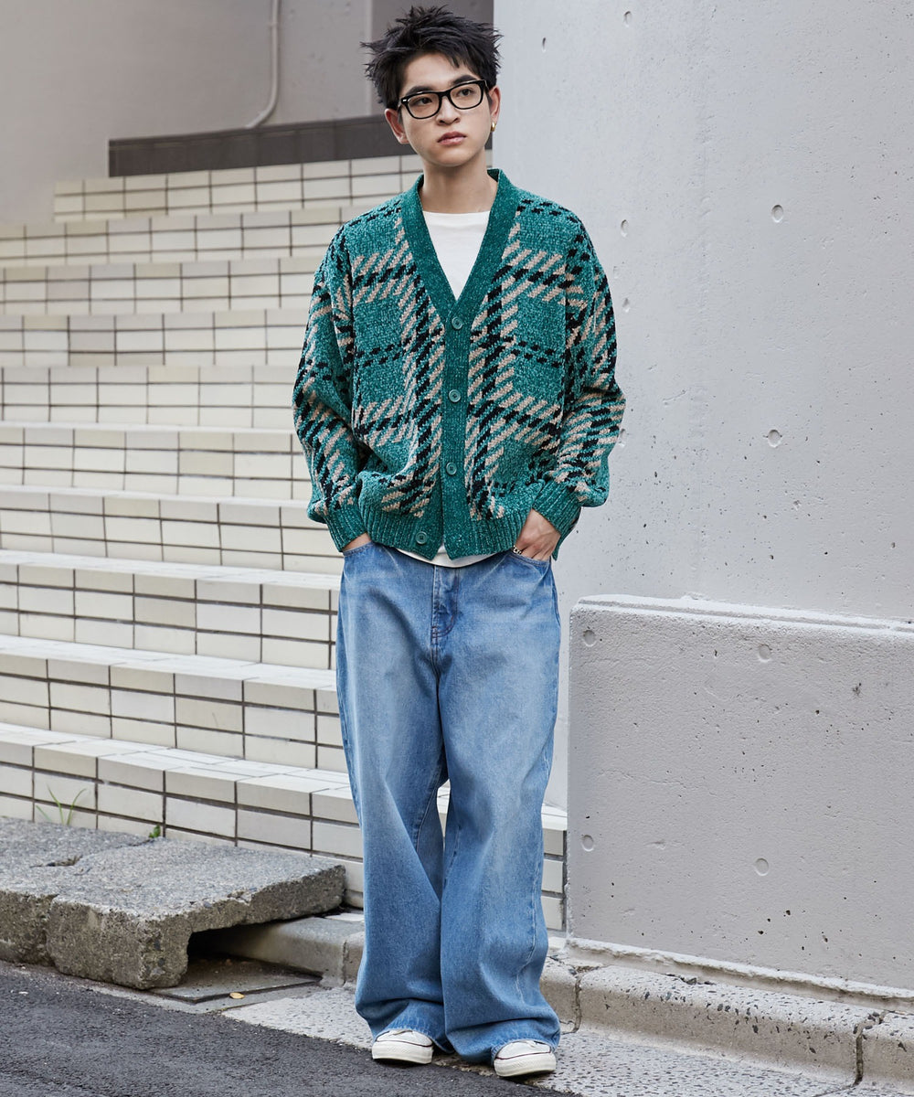 グリーンチェック1　モデル:180cm L着用