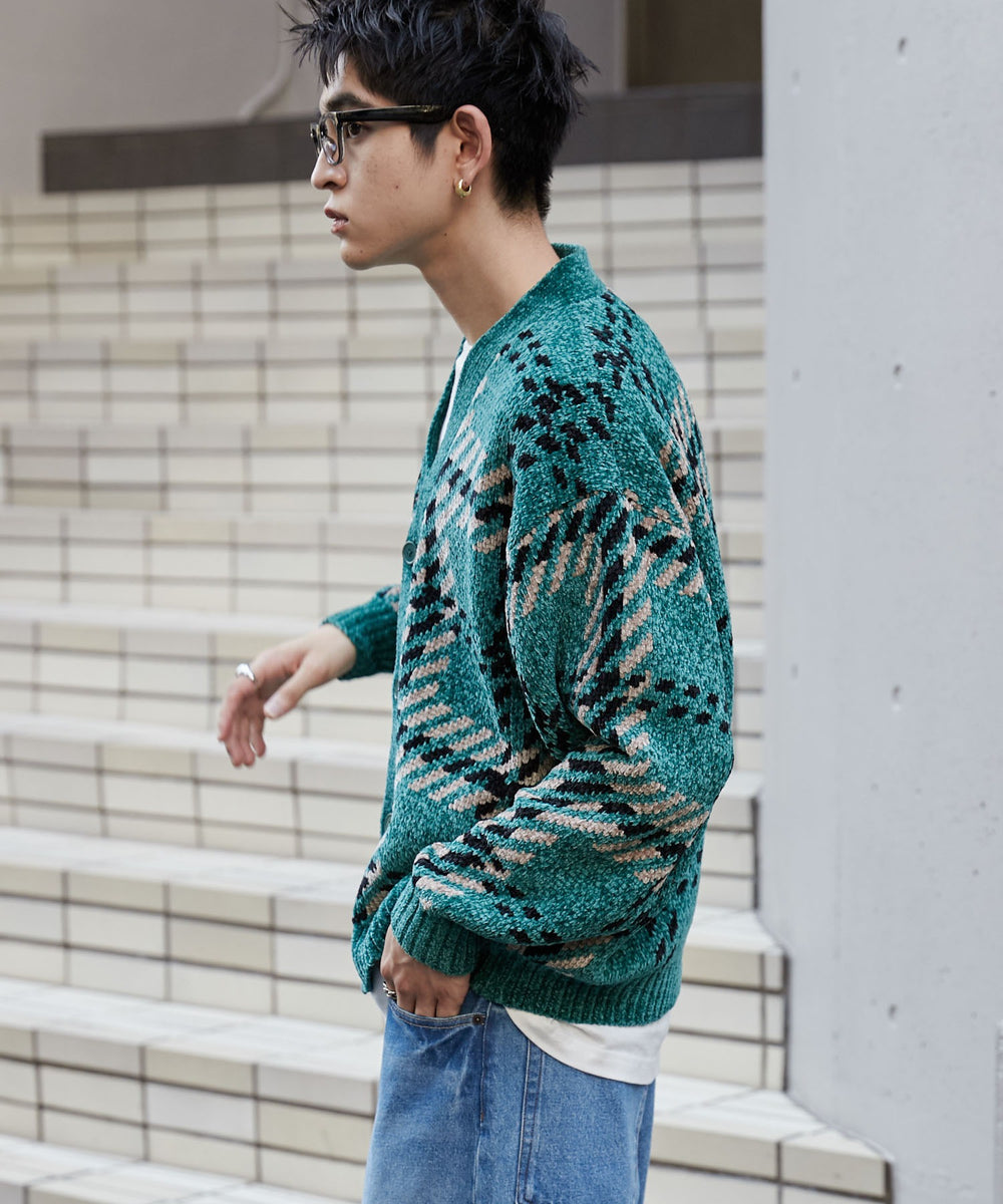 グリーンチェック1　モデル:180cm L着用