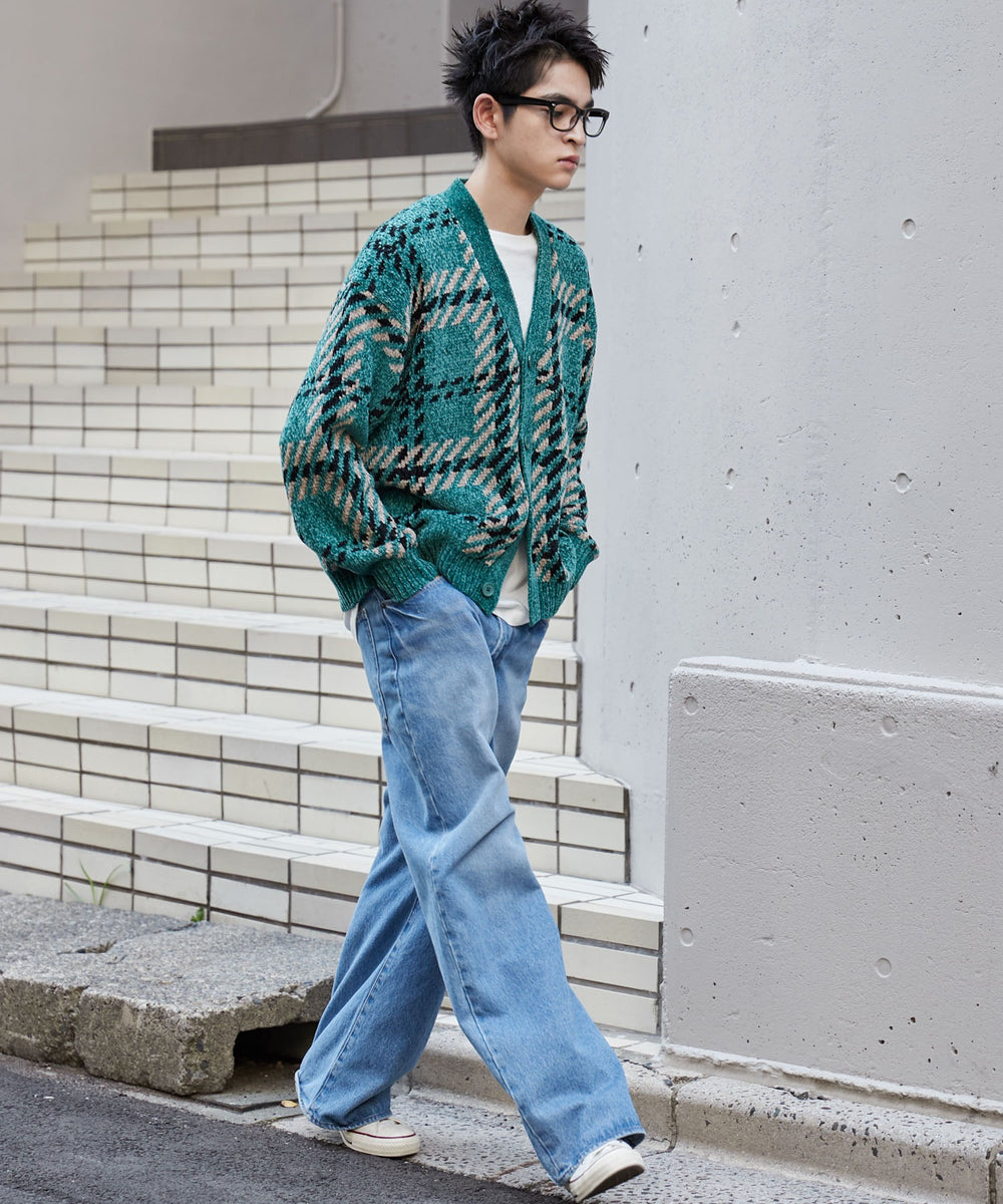 グリーンチェック1　モデル:180cm L着用