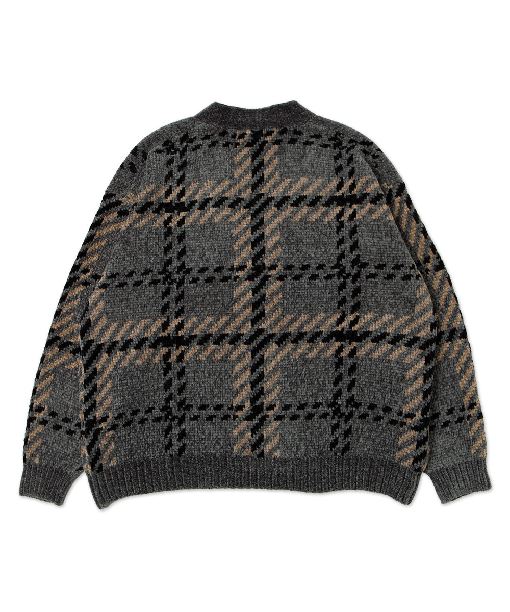 ベロアモールパターンカーディガン