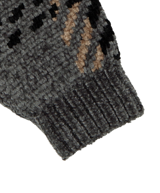 ベロアモールパターンカーディガン