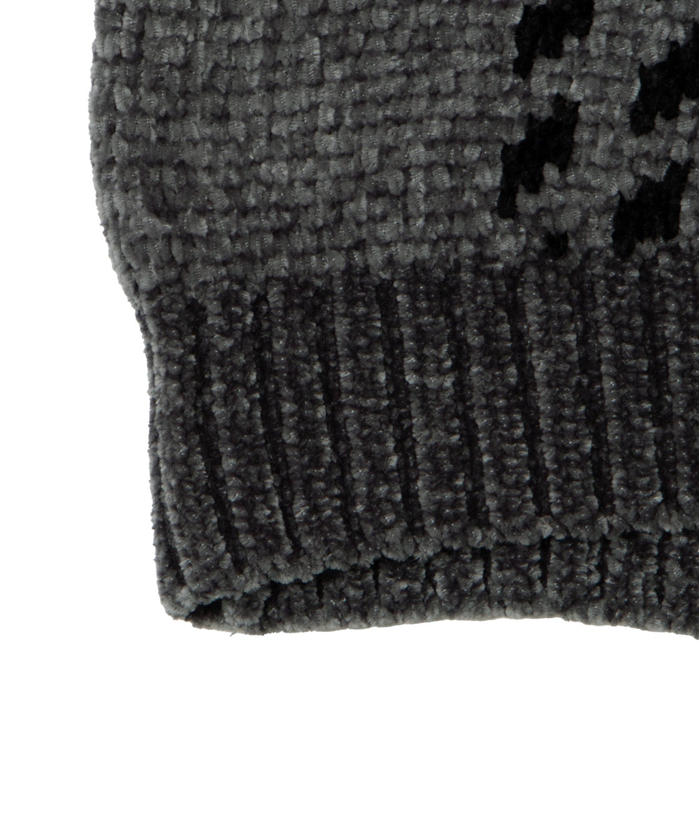 ベロアモールパターンカーディガン