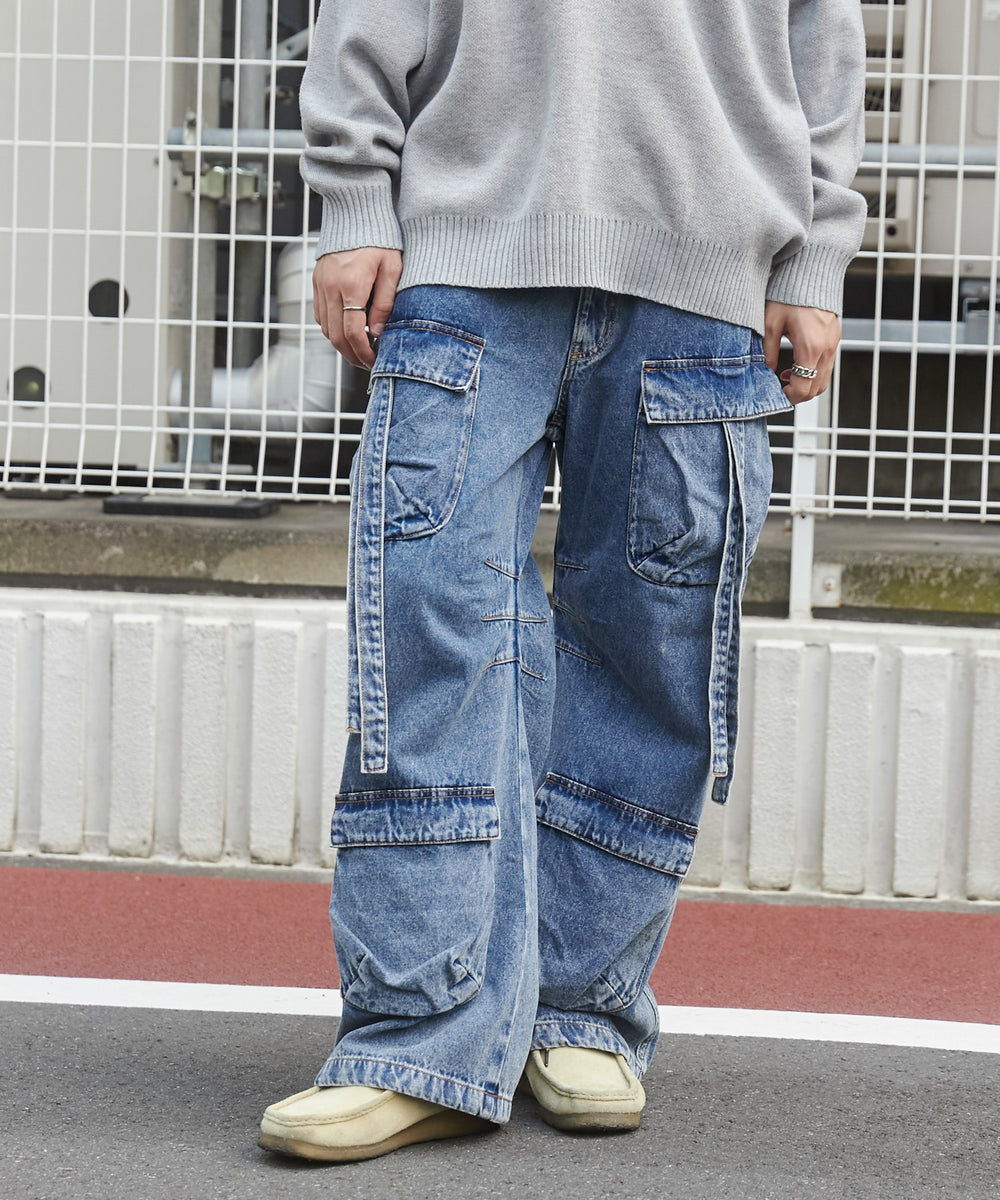 デニム中濃加工 モデル：180cm L着用