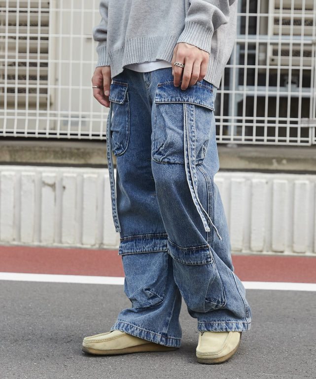 デニム中濃加工 モデル：180cm L着用