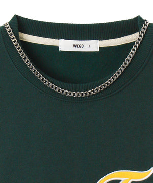 アクセ付きグラフィックプルオーバー