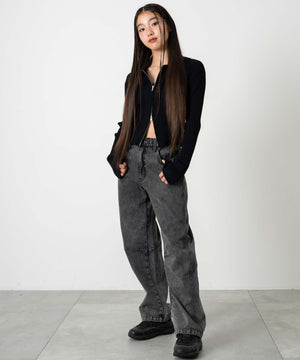 デニムブラックソノタ  モデル：153cm サイズ150cm着用