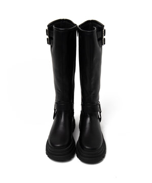 厚底エンジニアロングブーツ