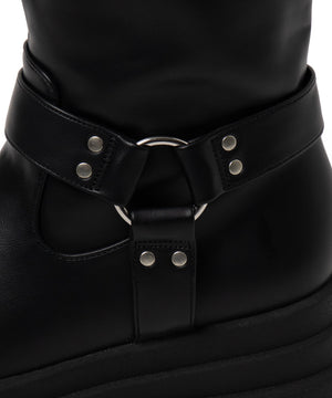 厚底エンジニアロングブーツ