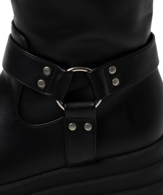 厚底エンジニアロングブーツ