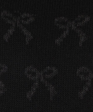 ジャガード総柄リボンソックス(23-25cm)