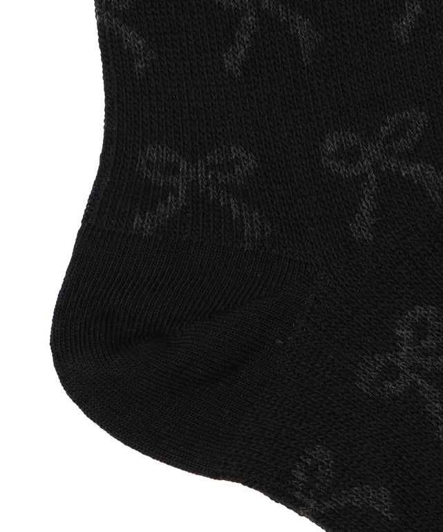 ジャガード総柄リボンソックス(23-25cm)