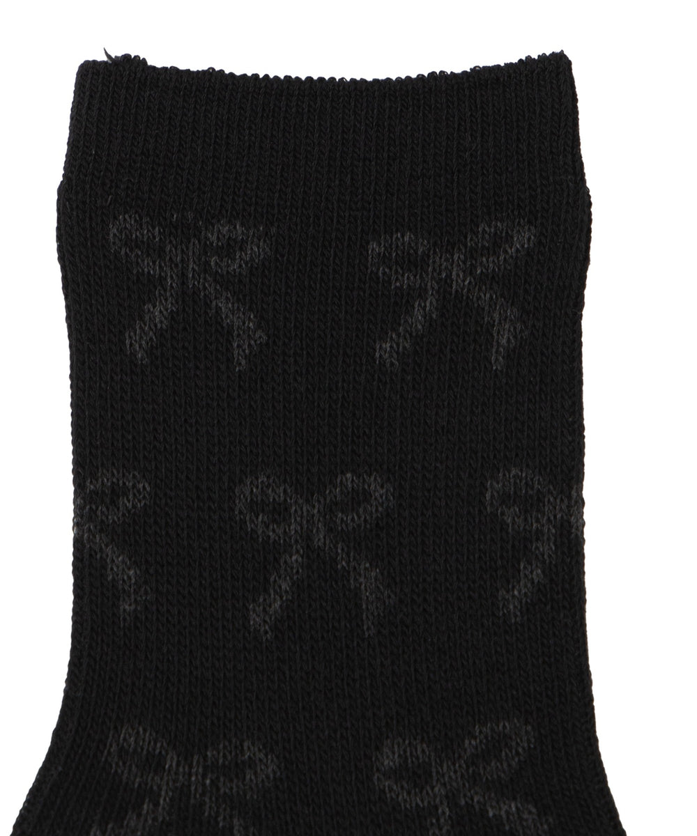 ジャガード総柄リボンソックス(23-25cm)