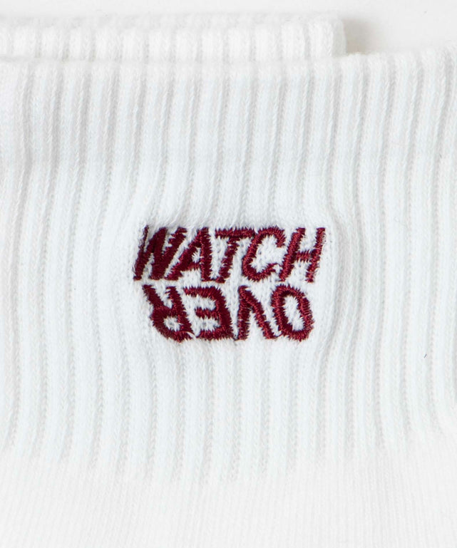 デザインロゴ刺繍アンクル底パイルソックス(23-25cm)