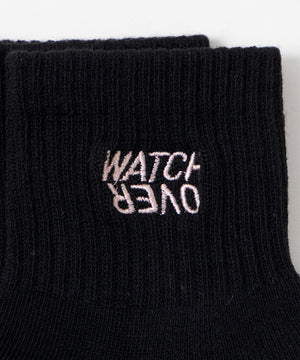 デザインロゴ刺繍アンクル底パイルソックス(23-25cm)