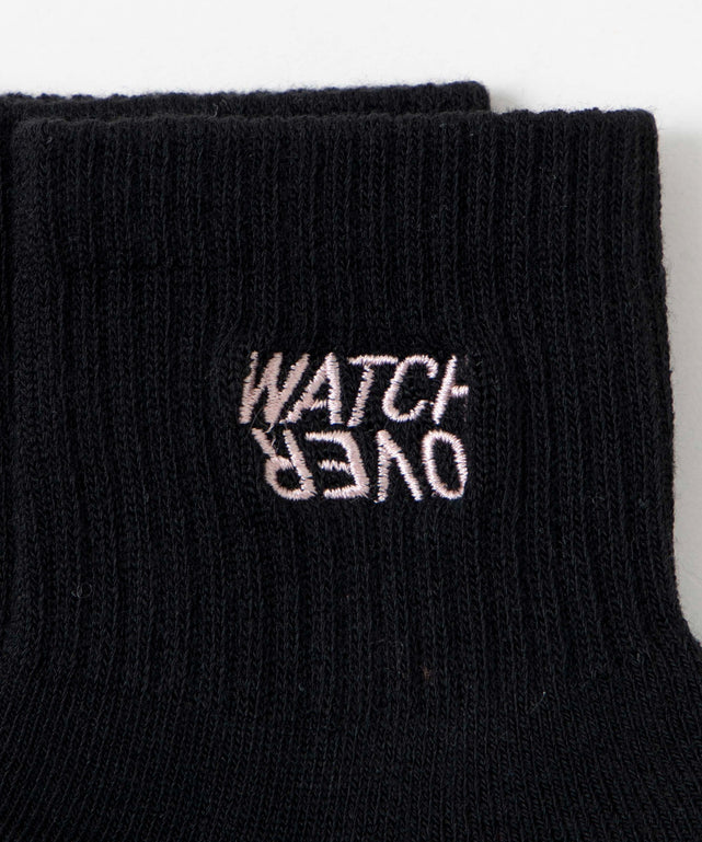 デザインロゴ刺繍アンクル底パイルソックス(23-25cm)