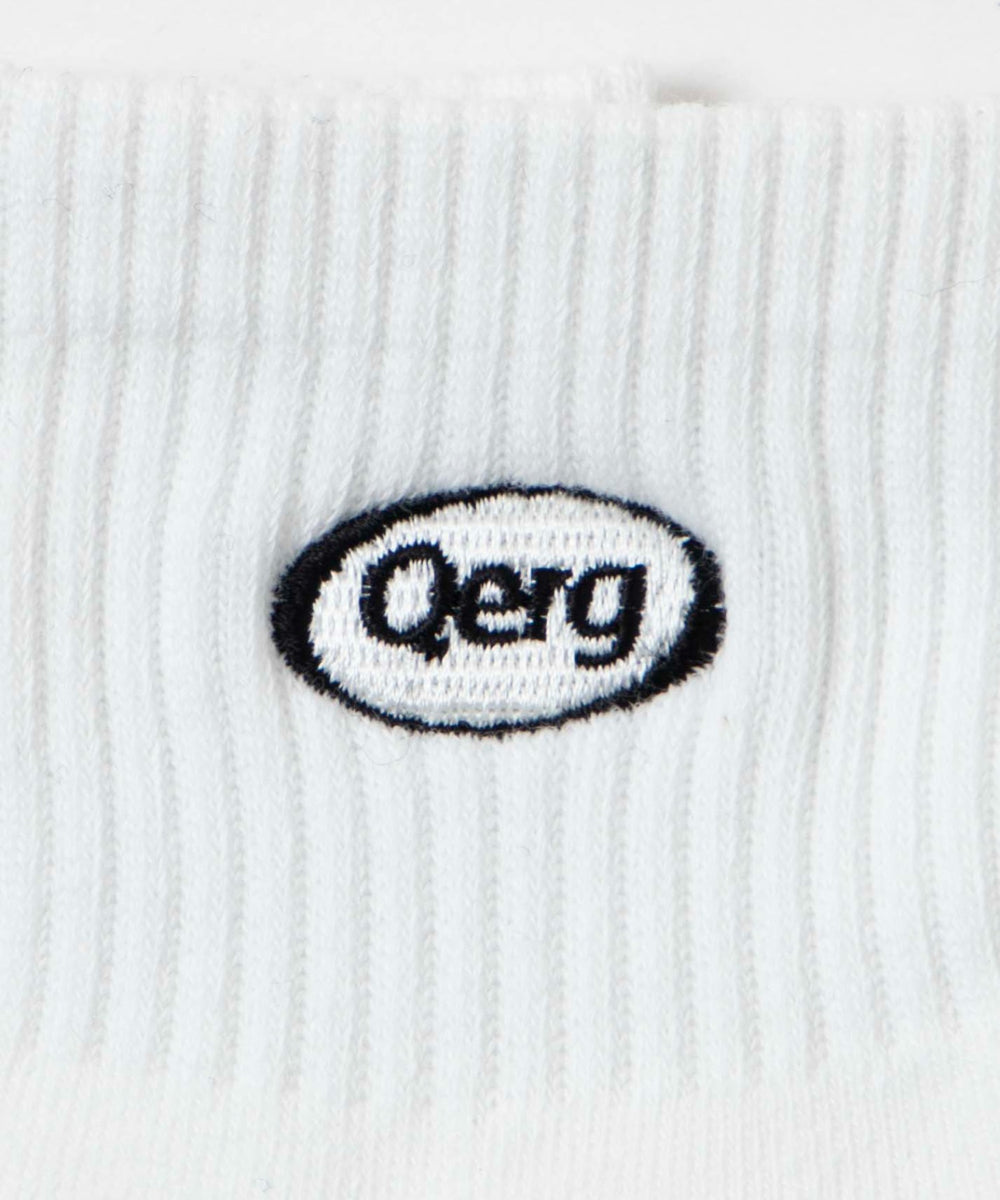 デザインロゴ刺繍アンクル底パイルソックス(23-25cm)