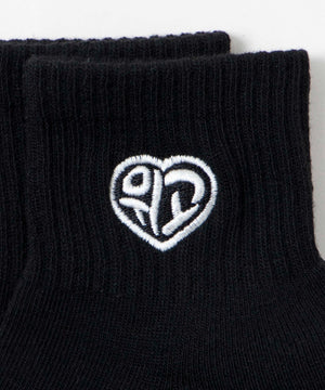 デザインロゴ刺繍アンクル底パイルソックス(23-25cm)