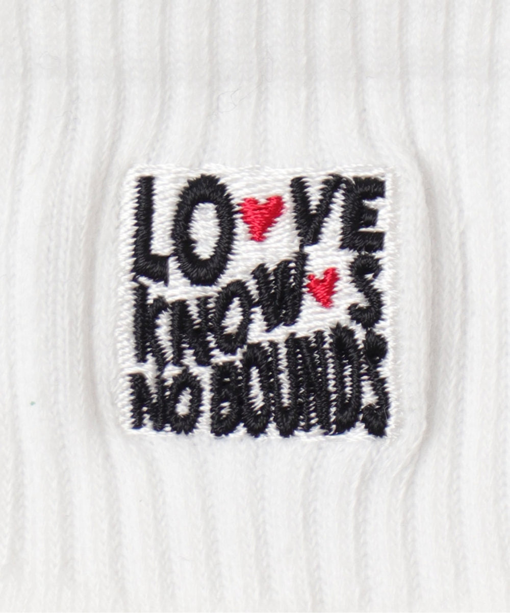 デザインロゴ刺繍アンクル底パイルソックス(23-25cm)