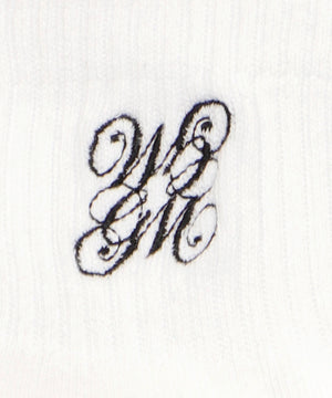 デザインロゴ刺繍アンクル底パイルソックス(23-25cm)