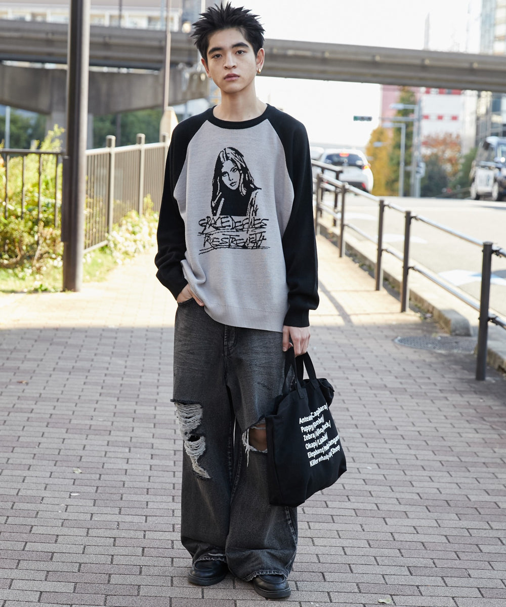 柄4（ロゴ総柄／ブラック）