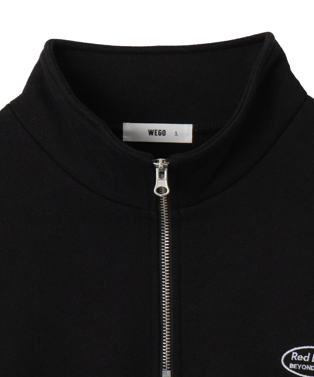 ワンポイントハーフジッププルオーバー