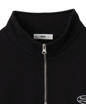 ワンポイントハーフジッププルオーバー