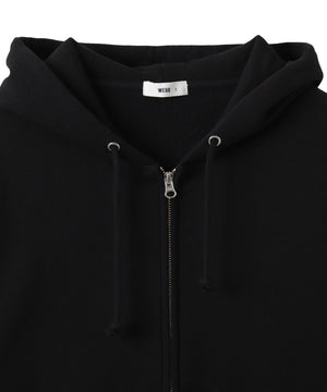 リラックスフィットバックロゴジップパーカー