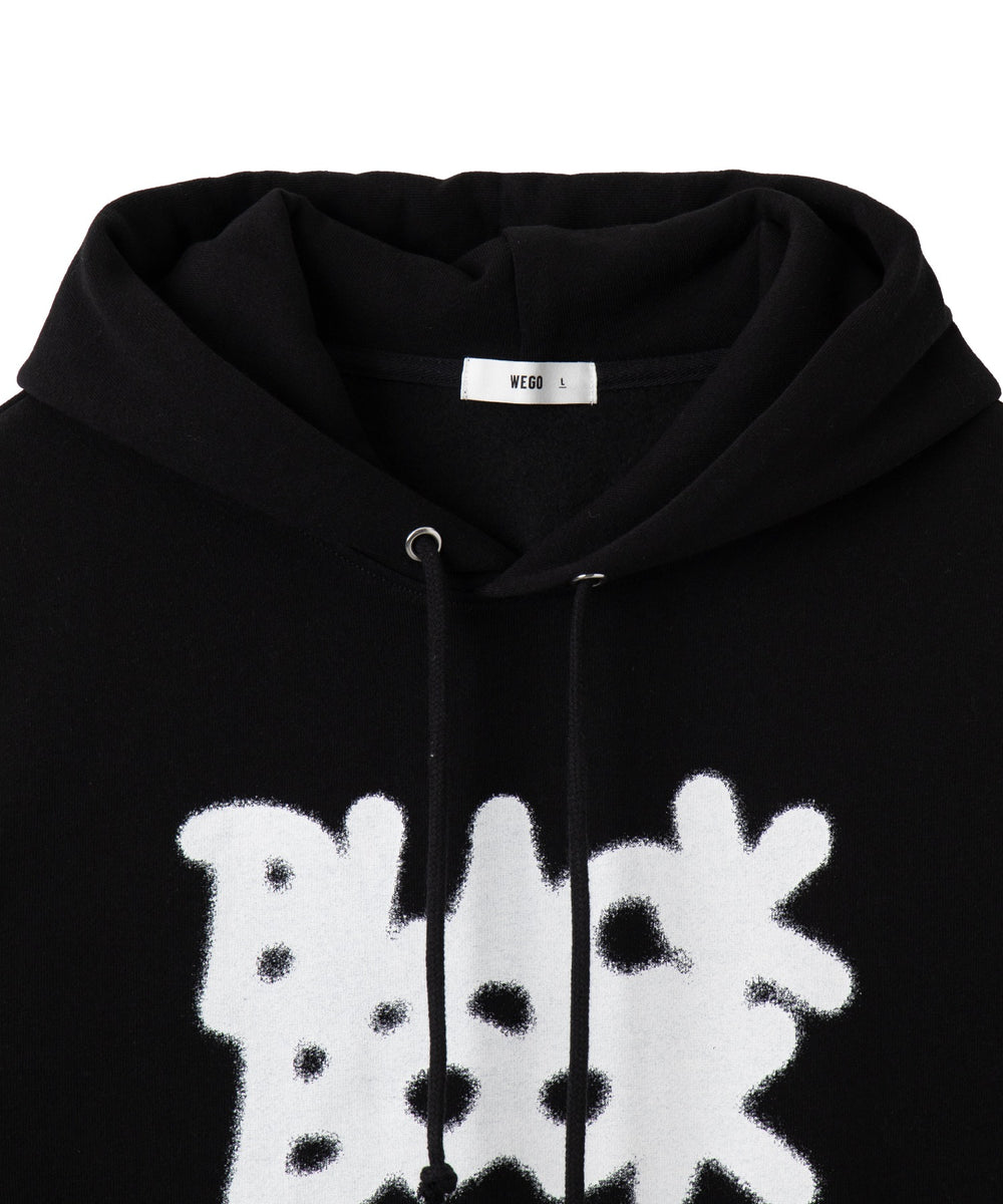 リラックスフィットスプレーグラフィックパーカー