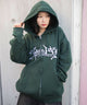 ワッペンロゴジップパーカー/Dグリーン モデル：161cm L着用