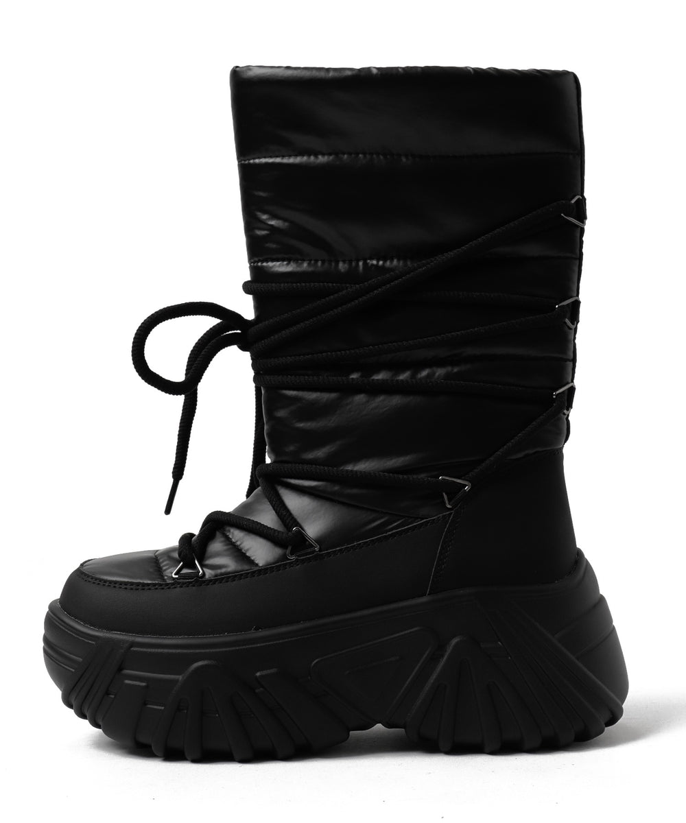 レースアップパテッドブーツ
