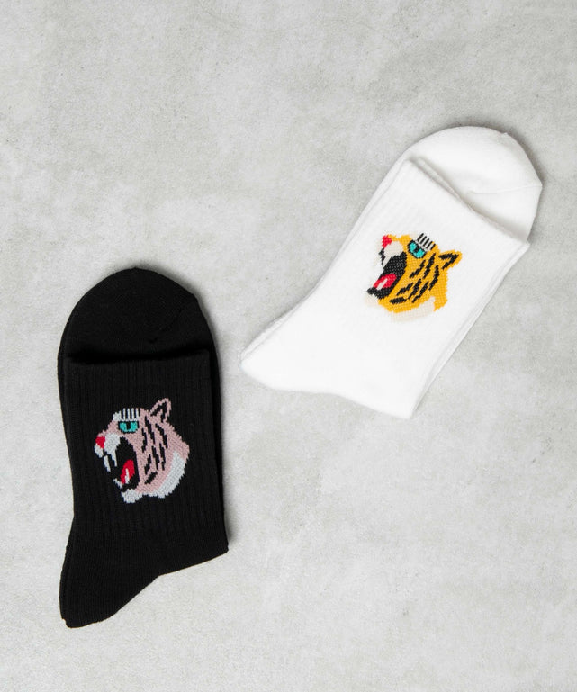 デザイン底パイルクルーソックス（丈14㎝）(23-25cm)