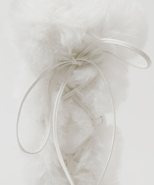 レースアップボリュームファーロングブーツ