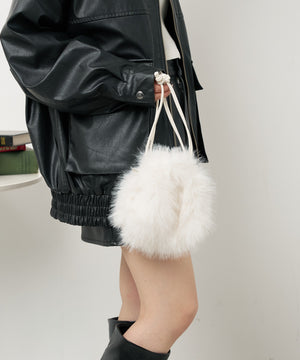 ファー巾着チェーンショルダー