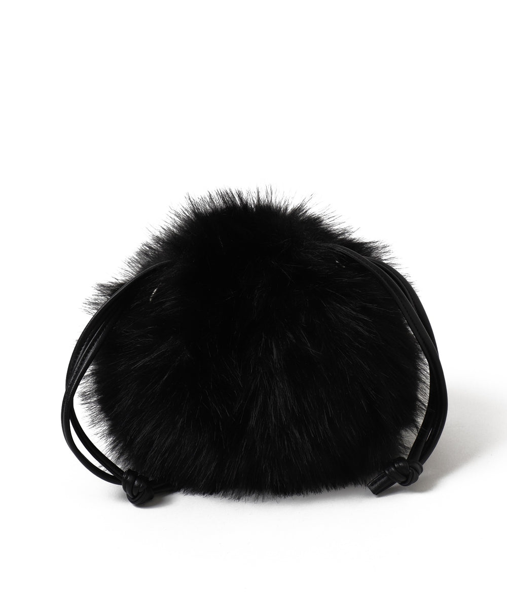 ファー巾着チェーンショルダー